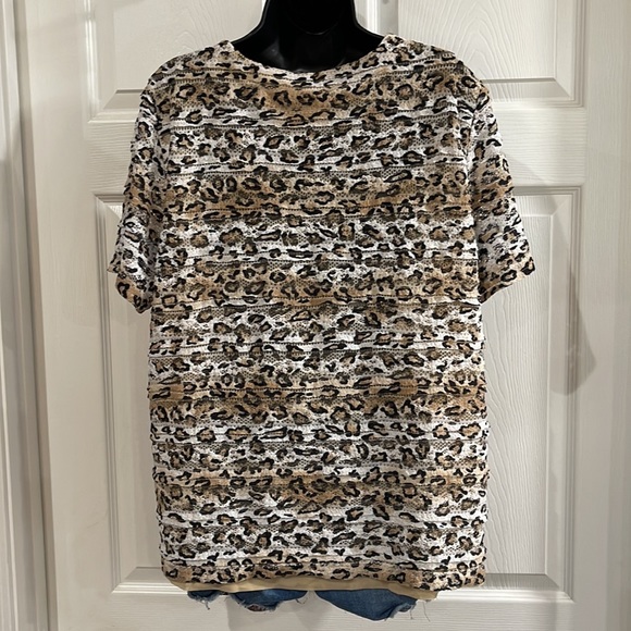 Brown and Black Animal Print Top - Picture 4 of 5
